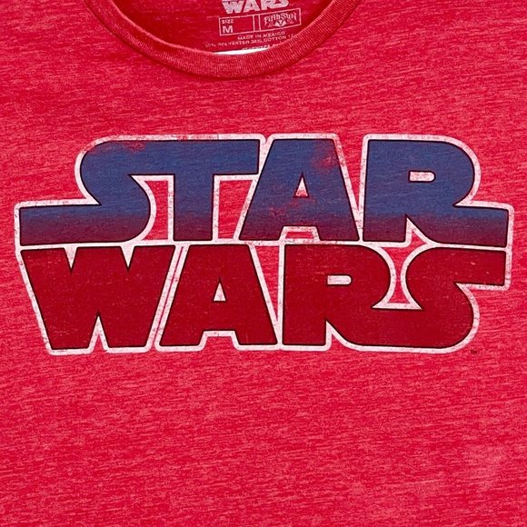 Star Wars Retro Logo Graphic Tee Unisex M Red - Picture 2 of 5